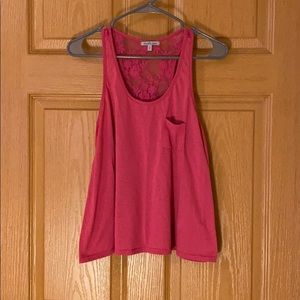 🌸Pink razor back tank top